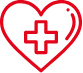 Herz mit Hilfe-Kreuz Icon